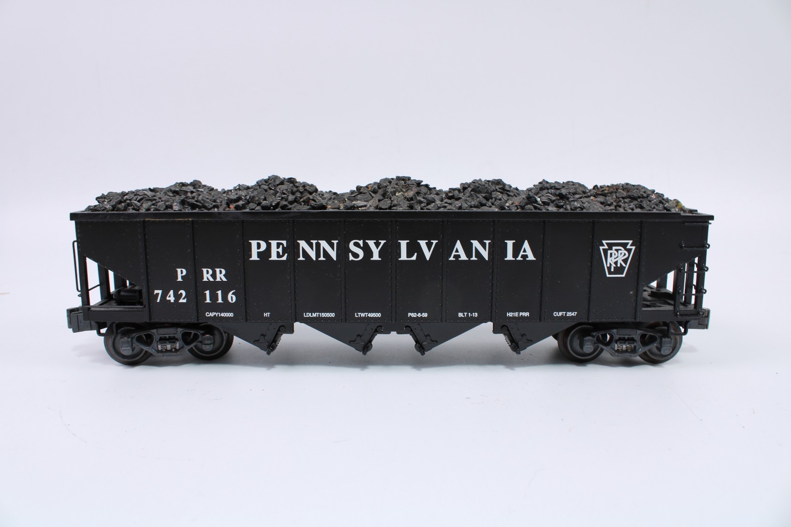K-Line K626-1892 O Scale PRR Pennsylvania 4-Bay Die-Cast Hopper #742116