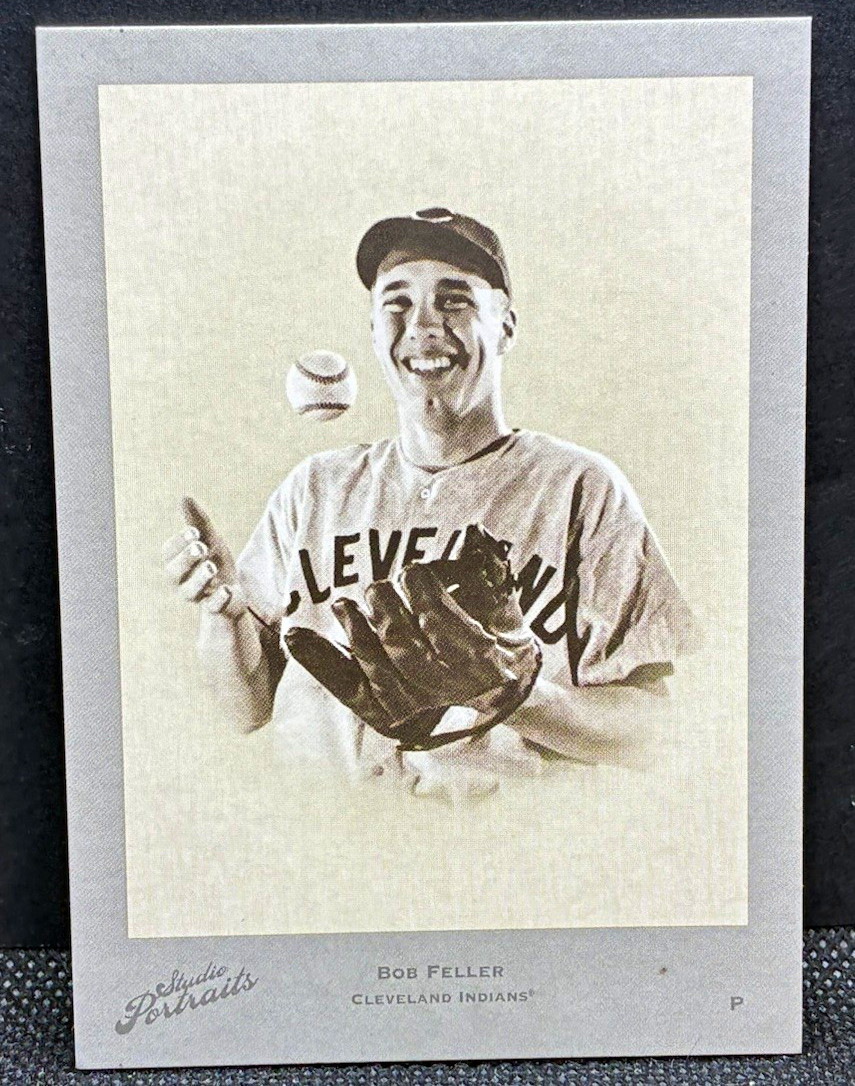 Donruss 2005 Studio Bob Feller Cleveland Guardians SP-72 Insert Serial Numbered Donruss 2005 Studio Bob Feller Cleveland Guardians SP-72 Insert Serial Numbered