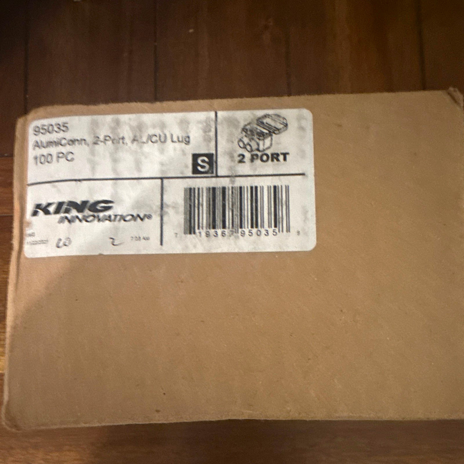 King Innovation AlumiConn 2-Port AL/CU Lug Connector 6-15 AWG 95035 100pc King Innovation AlumiConn 2-Port AL/CU Lug Connector 6-15 AWG 95035 100pc