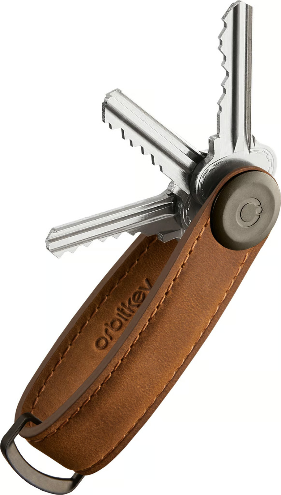 Orbitkey Crazy Horse Leather Slim Key Organizer, Carry 2-7 Keys, Brown Orbitkey Crazy Horse Leather Slim Key Organizer, Carry 2-7 Keys, Brown