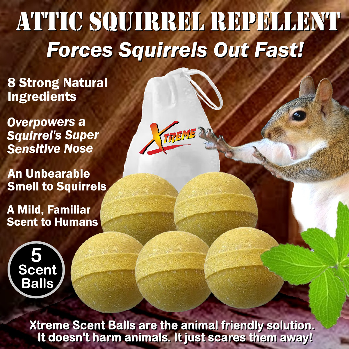 Xtreme Attic Squirrel Repellent. Drives Squirrels Out Fast 5 Pack Xtreme Attic Squirrel Repellent. Drives Squirrels Out Fast 5 Pack