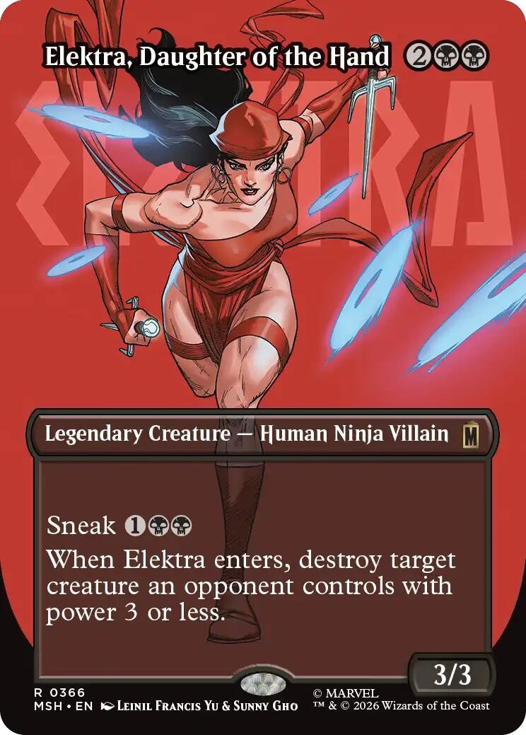 Elektra, Daughter of the Hand (Borderless) (0366) MSH 366 Magic NM Elektra, Daughter of the Hand (Borderless) (0366) MSH 366 Magic NM