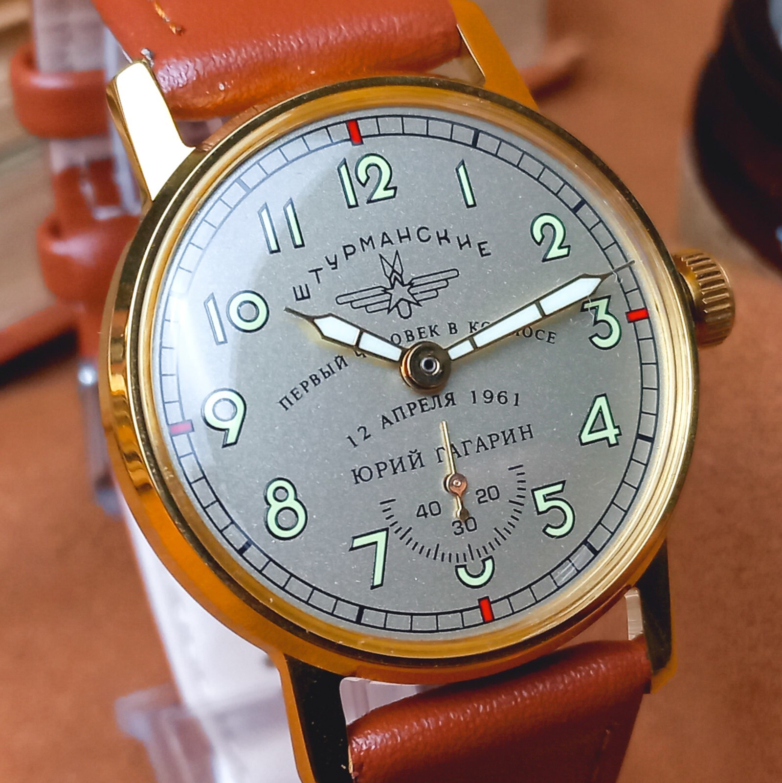 WristWatch Pobeda Sturmanskie Watch Yuri Gagarin Vintage Soviet Mechanical USSR