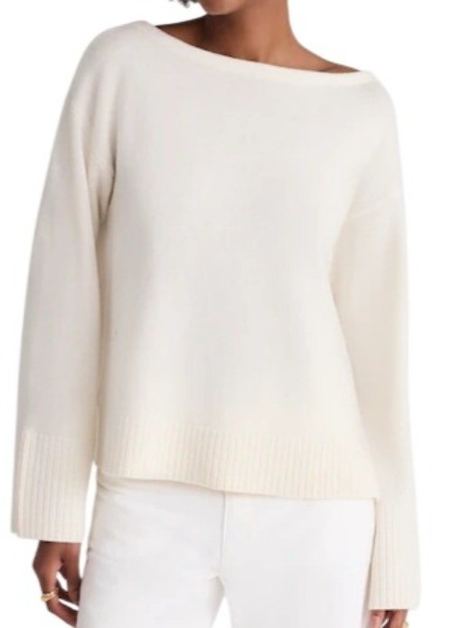 Madewell Wide-Cuff Boatneck Sweater in Merino Wool~Size S~Winter White NWT L3 29 Madewell Wide-Cuff Boatneck Sweater in Merino Wool~Size S~Winter White NWT L3 29