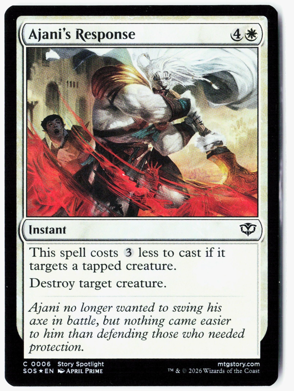 Ajani\'s Response Foil C Secrets of Strixhaven 6 Ajani\'s Response Foil C Secrets of Strixhaven 6