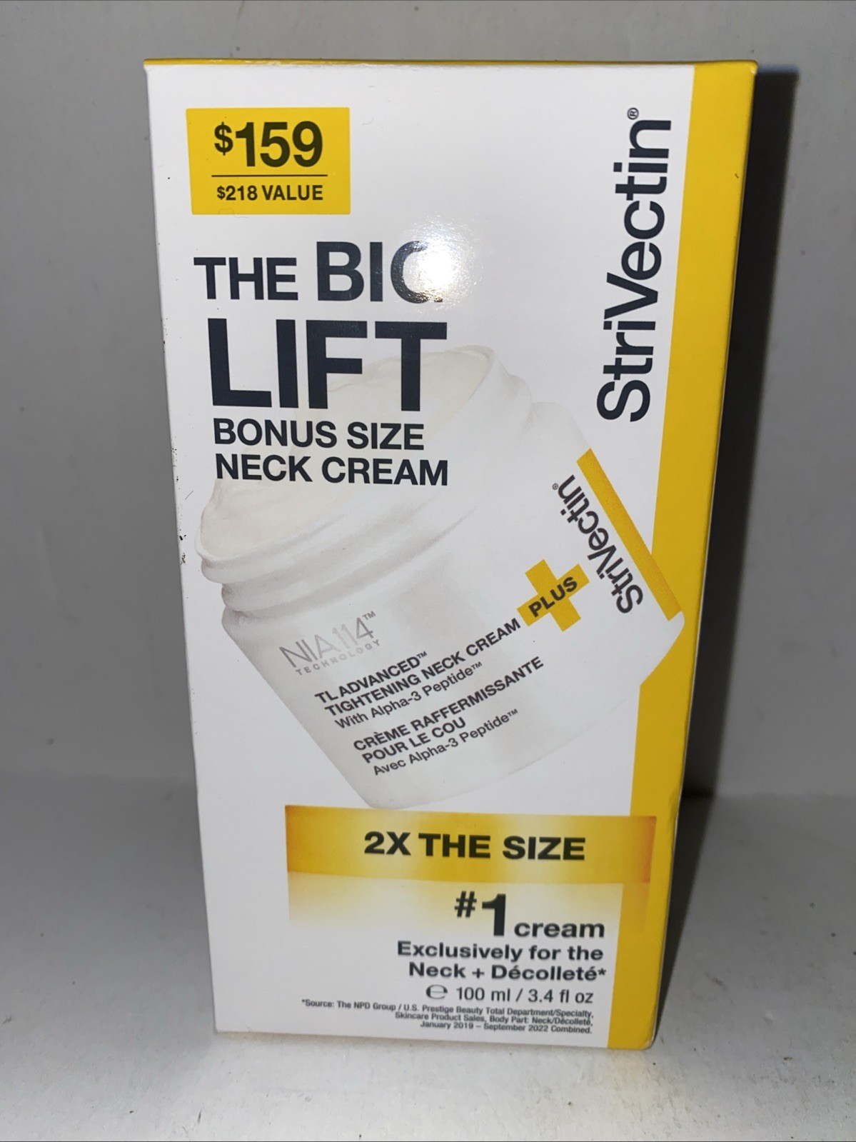 StriVectin THE BIG LIFT Tightening Neck Cream PLUS 3.4 Oz *** NIB *** StriVectin THE BIG LIFT Tightening Neck Cream PLUS 3.4 Oz *** NIB ***