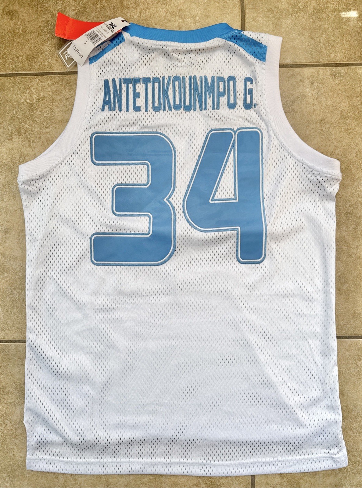 Giannis Antetokounmpo Hellas Jersey Size Small Headgear Classics Blue MSRP $120 Giannis Antetokounmpo Hellas Jersey Size Small Headgear Classics Blue MSRP $120
