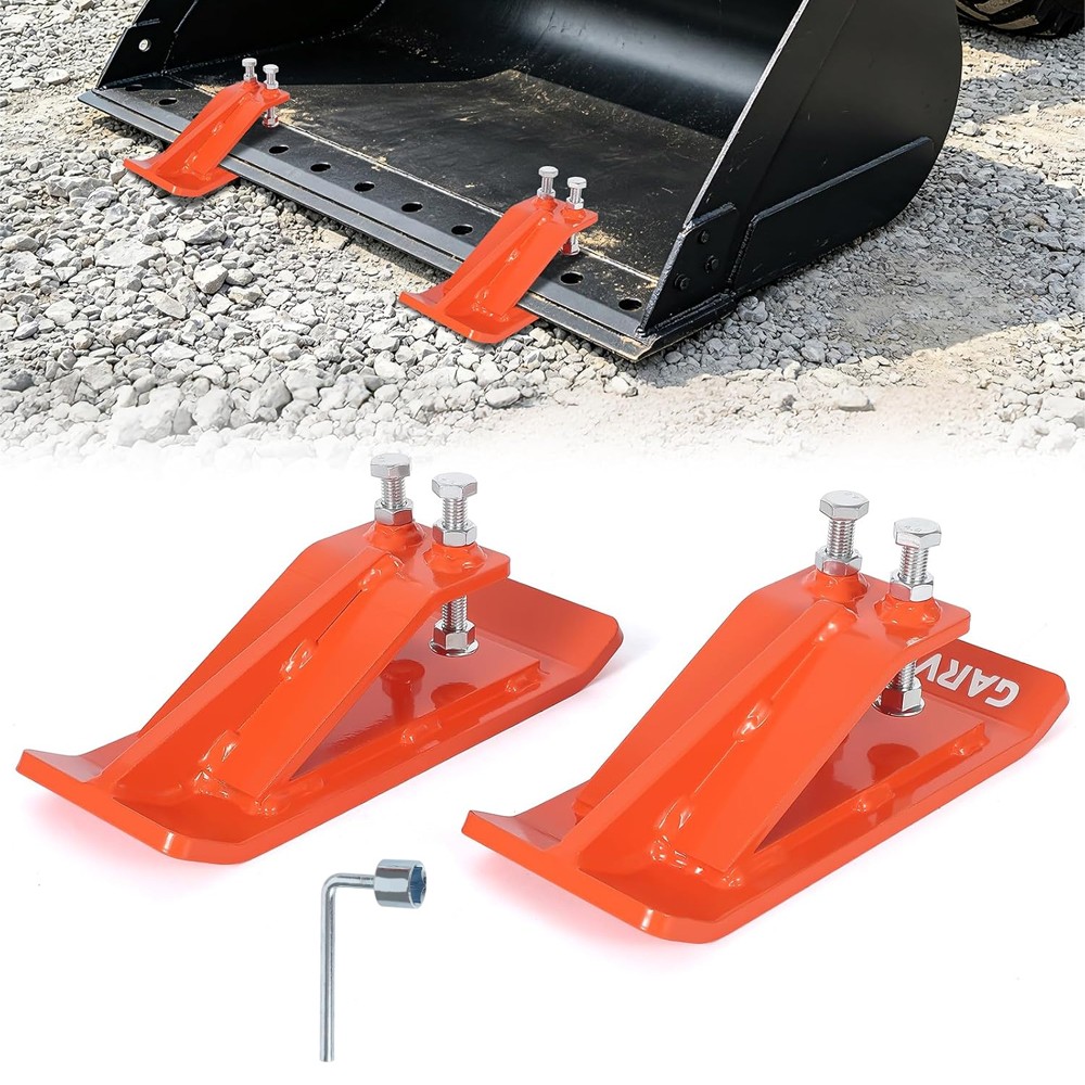 2Pcs Tractor Bucket Protector Edge Tamer Skid Protector Snow Removal Heavy Duty 2Pcs Tractor Bucket Protector Edge Tamer Skid Protector Snow Removal Heavy Duty
