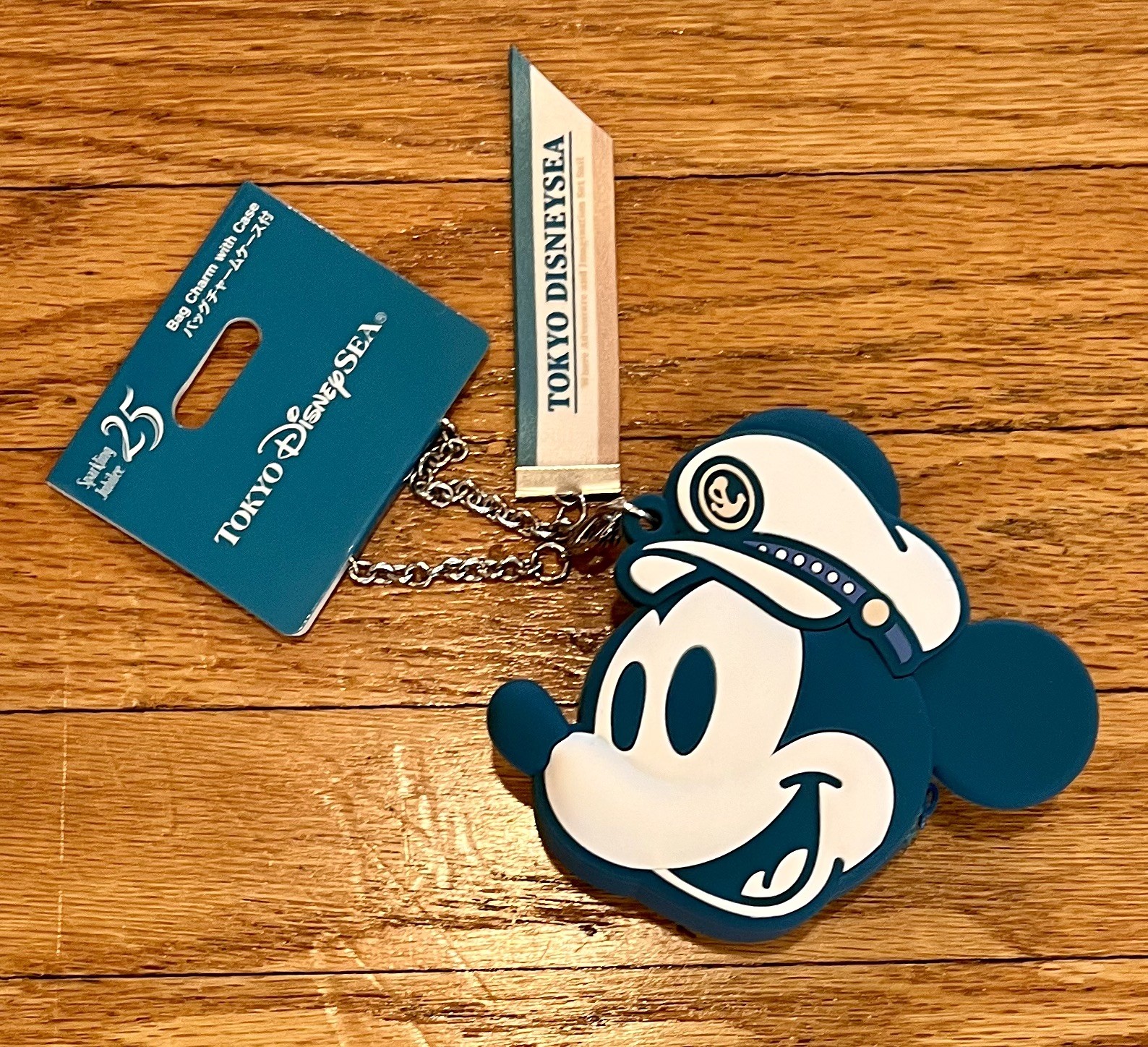 Tokyo DisneySea 25th Mickey Bag Charm Case Sparkling Jubilee TDS Japan NWT Tokyo DisneySea 25th Mickey Bag Charm Case Sparkling Jubilee TDS Japan NWT
