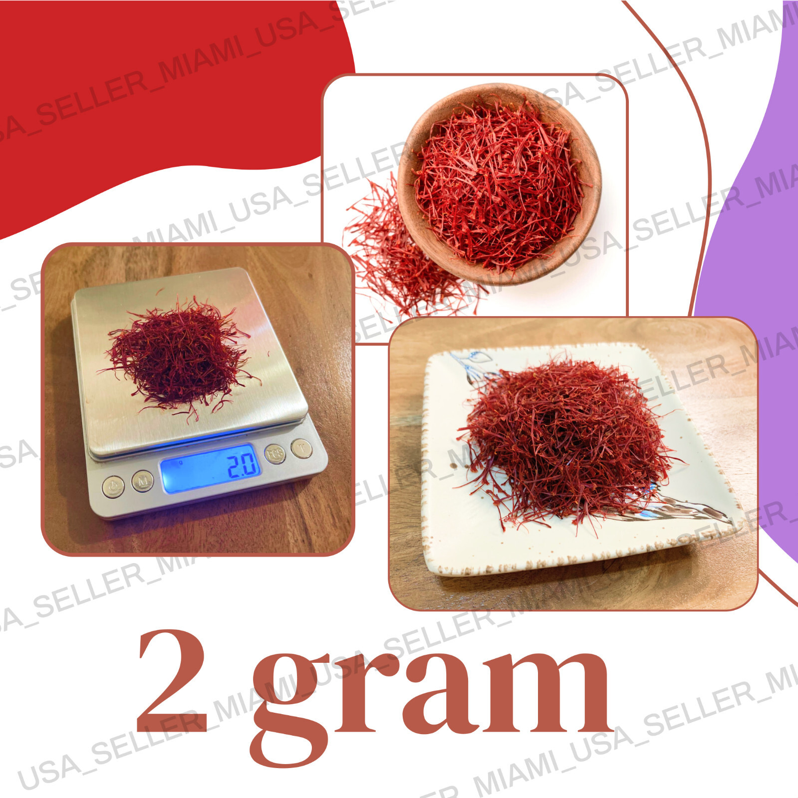 Organic Red Saffron Finest Pure Premium Spices Threads Grade A+ Original Genuine Organic Red Saffron Finest Pure Premium Spices Threads Grade A+ Original Genuine