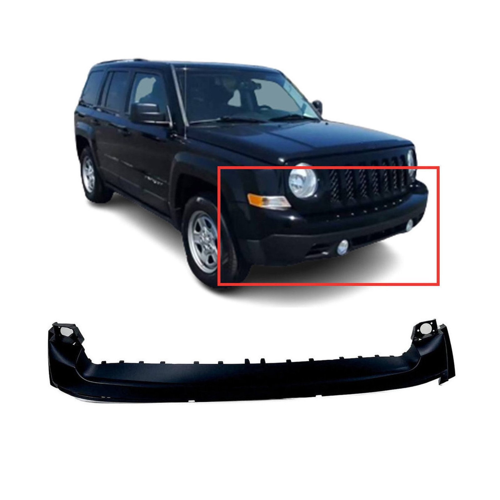 2011-2017 Jeep Patriot Primed Front Upper Bumper Cover CH1014103 68091521AA