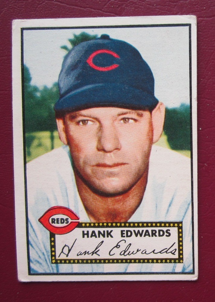 1952 Topps Hank Edwards (Cincinnati Reds) #176 VG/EX 1952 Topps Hank Edwards (Cincinnati Reds) #176 VG/EX
