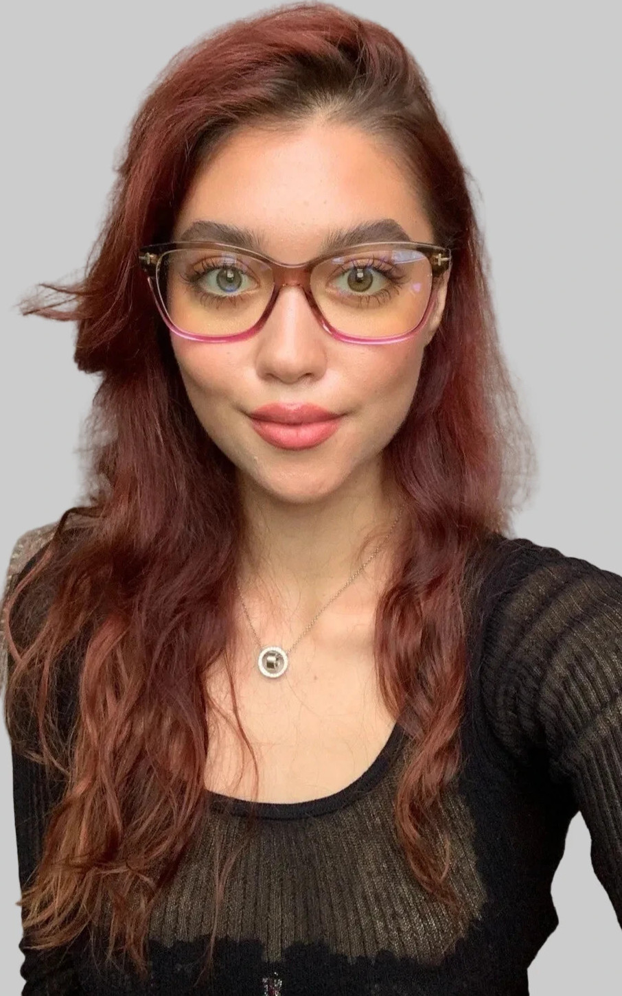 Tom Ford TF 975520 56mm Oversized Brown Purple Women's Eyeglasses Frame