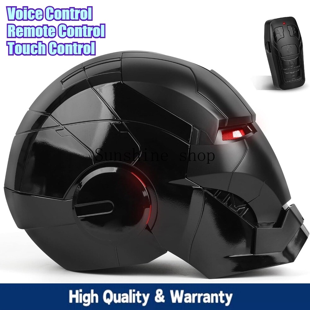 2026 Iron Man Full Black MK5 Helmet Electronic Wearable Voice-control Mask New