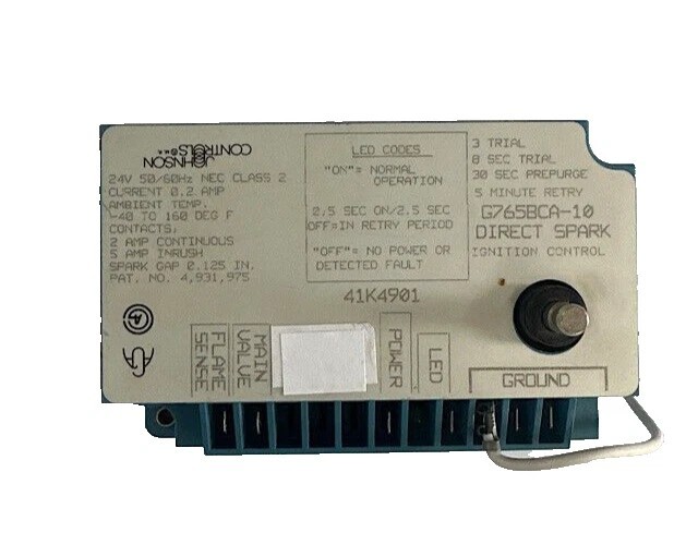 Intermittent Pilot Ignition Control G765BCA-10 Direct Spark 41K4901 Intermittent Pilot Ignition Control G765BCA-10 Direct Spark 41K4901
