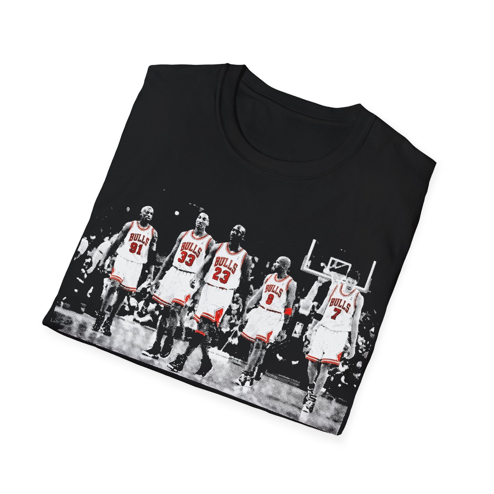 1996 Chicago Bulls Jordan 72-10 Graphic T Shirt Vintage Style Basketball Fan Tee
