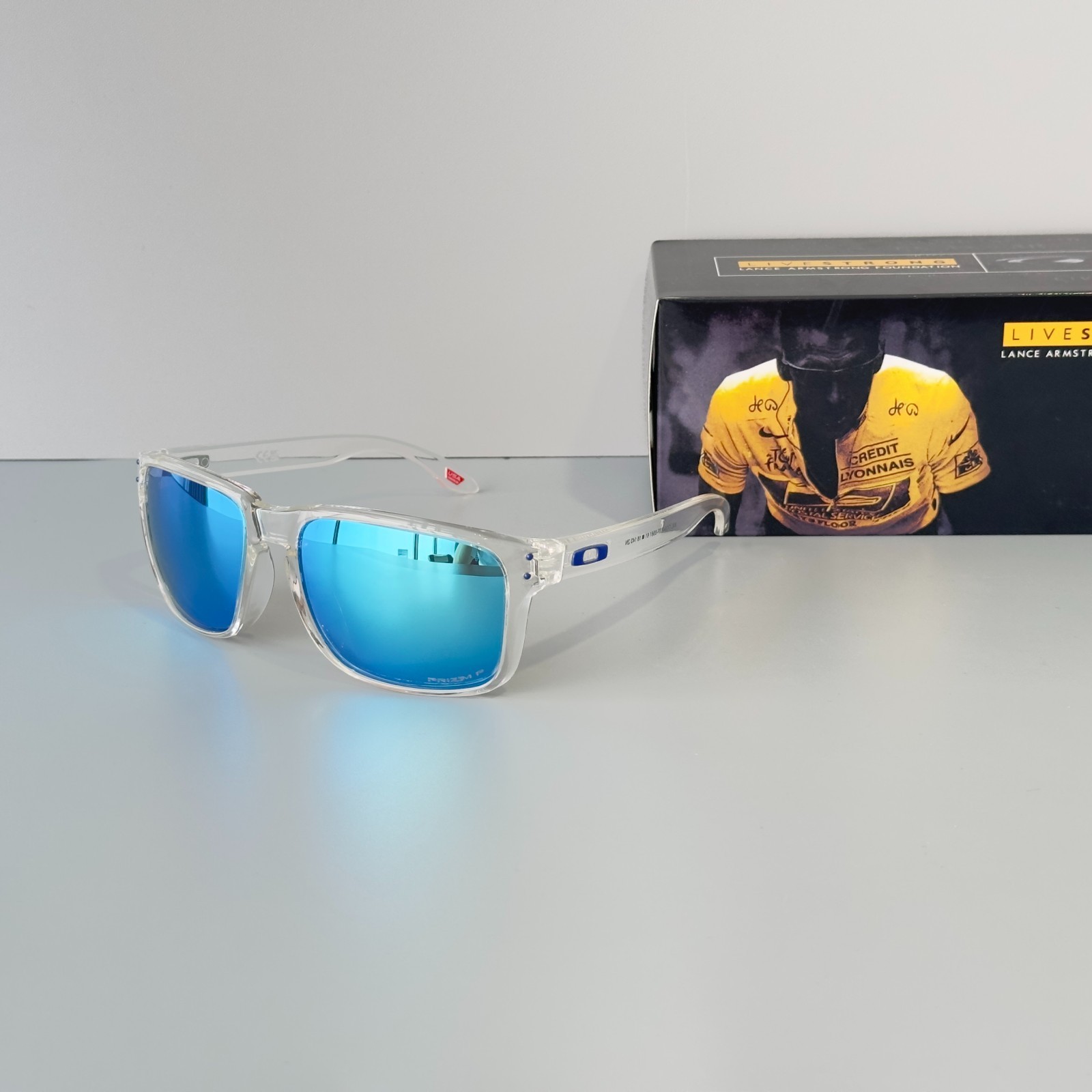 2026 Oakley Sylas OO9487 Clear Frame Blue Prizm Sunglasses New w/ Box