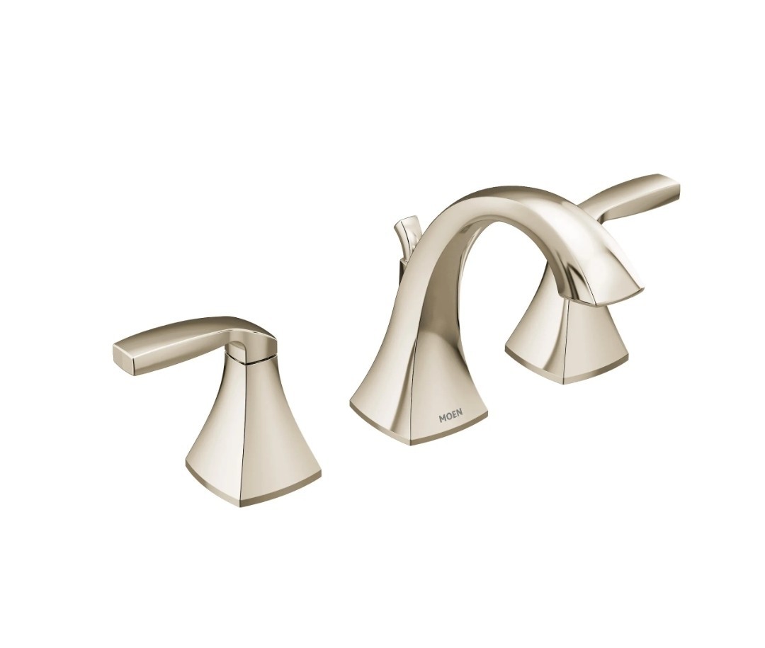 Moen Voss Polished Nickel Two-Handle 8'' Widespread Bathroom Faucet T6905