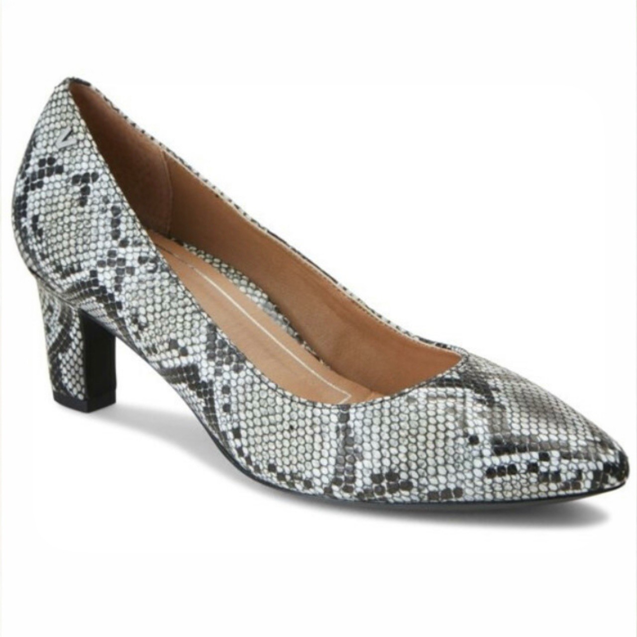 $99 New Vionic Women Madison Mia Black Gray Natural Snake Pumps Heels Slip-On 6W $99 New Vionic Women Madison Mia Black Gray Natural Snake Pumps Heels Slip-On 6W