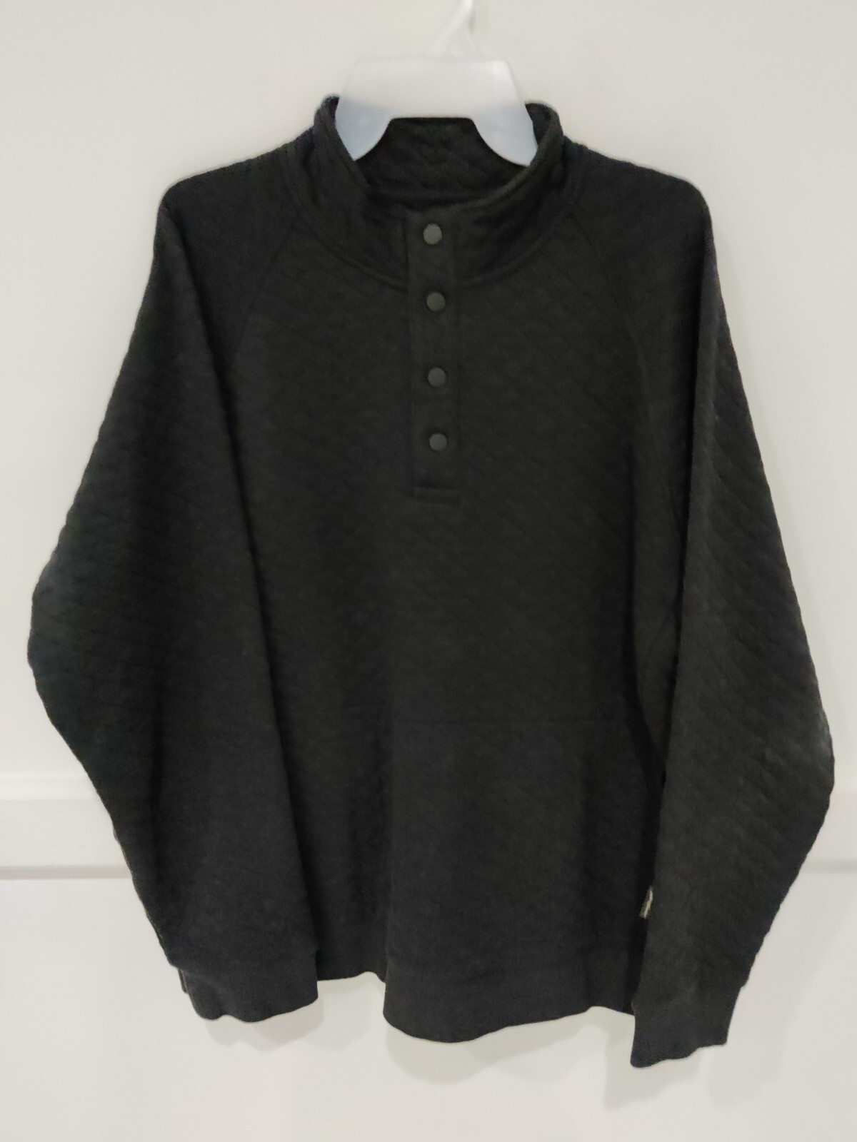 NWoT Eddie Bauer Men\'s Quilted Henley Pullover Size XL Charcoal $70 CC286 NWoT Eddie Bauer Men\'s Quilted Henley Pullover Size XL Charcoal $70 CC286