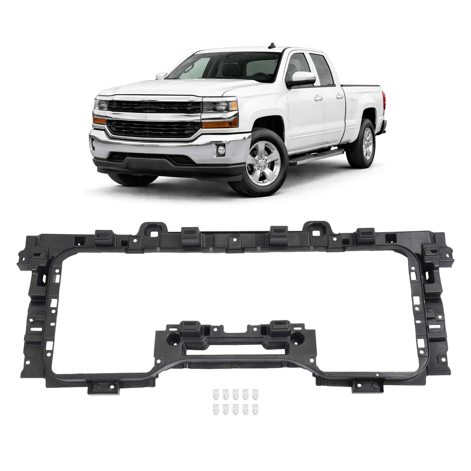 For 2016-2019 Chevrolet Silverado 1500 Radiator Support Grille Mounting Bracket