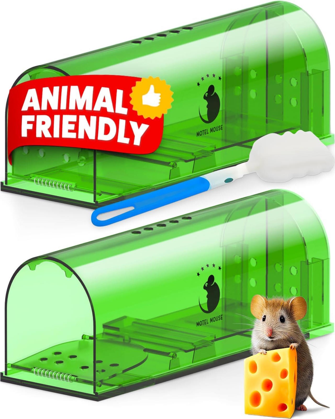 Motel Mouse The Humane Mouse Trap 2 Pack Reusable Catch & Release No Kill New