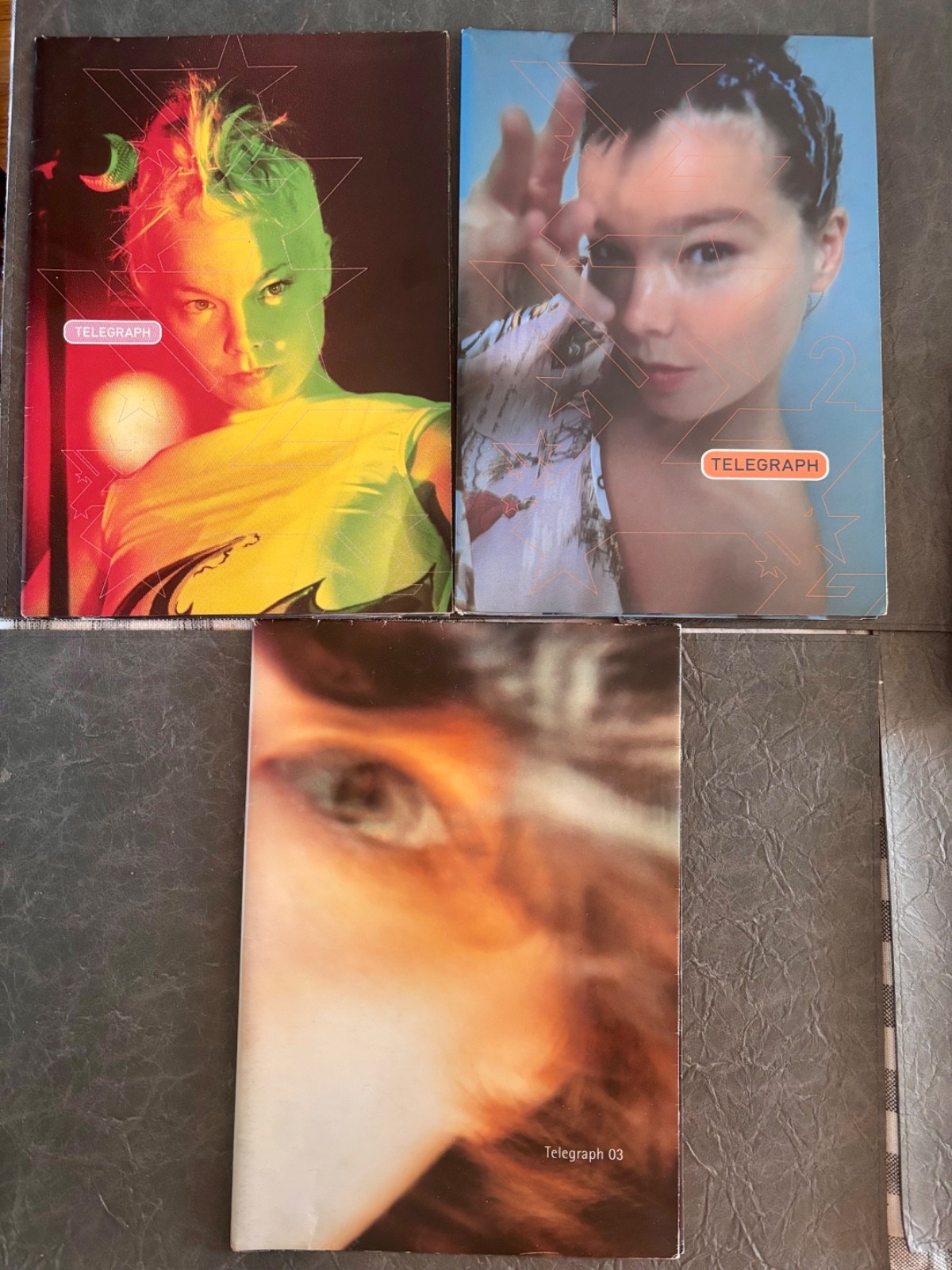 Bjork Telegraph fan club magazine/poster 1-3 complete series VERY RARE 1995-2000 Bjork Telegraph fan club magazine/poster 1-3 complete series VERY RARE 1995-2000