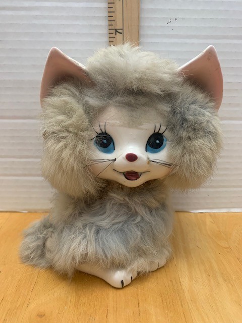 Vtg Kitschy Ucagco Ceramic Cat~Kitty~Furry~Japan~Big Eyes~Anthropomorphic Vtg Kitschy Ucagco Ceramic Cat~Kitty~Furry~Japan~Big Eyes~Anthropomorphic