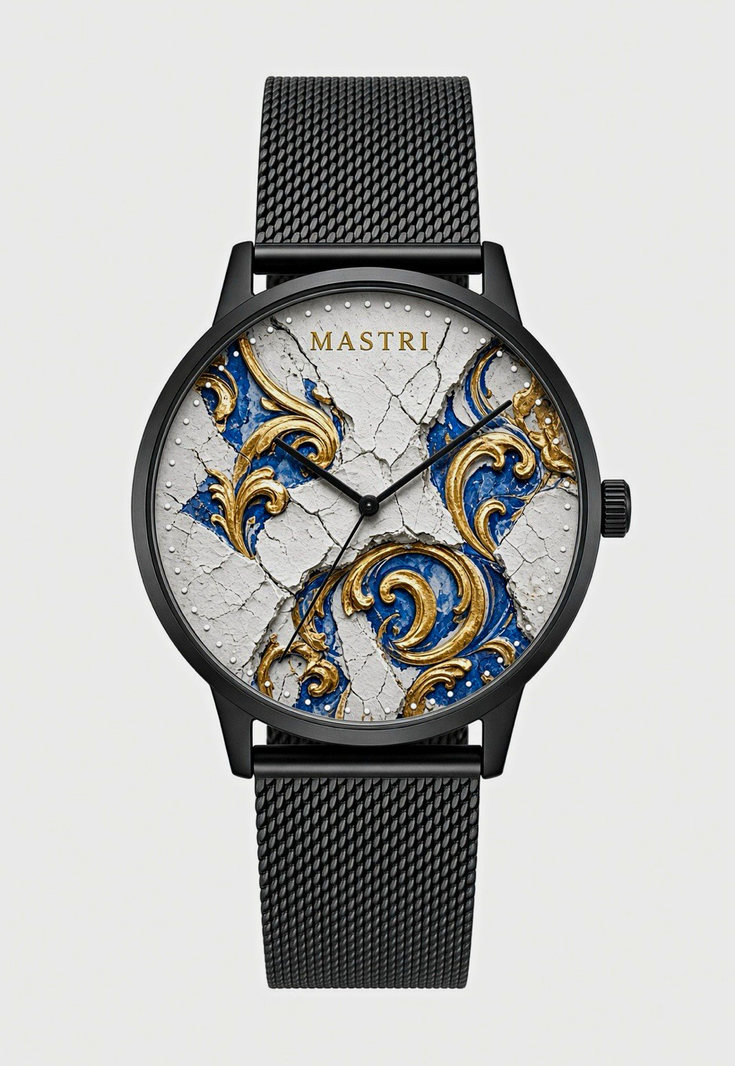 MASTRI Catena Nero Quartz Analog Watch 40mm Black Case Black Mesh Art Dial MASTRI Catena Nero Quartz Analog Watch 40mm Black Case Black Mesh Art Dial