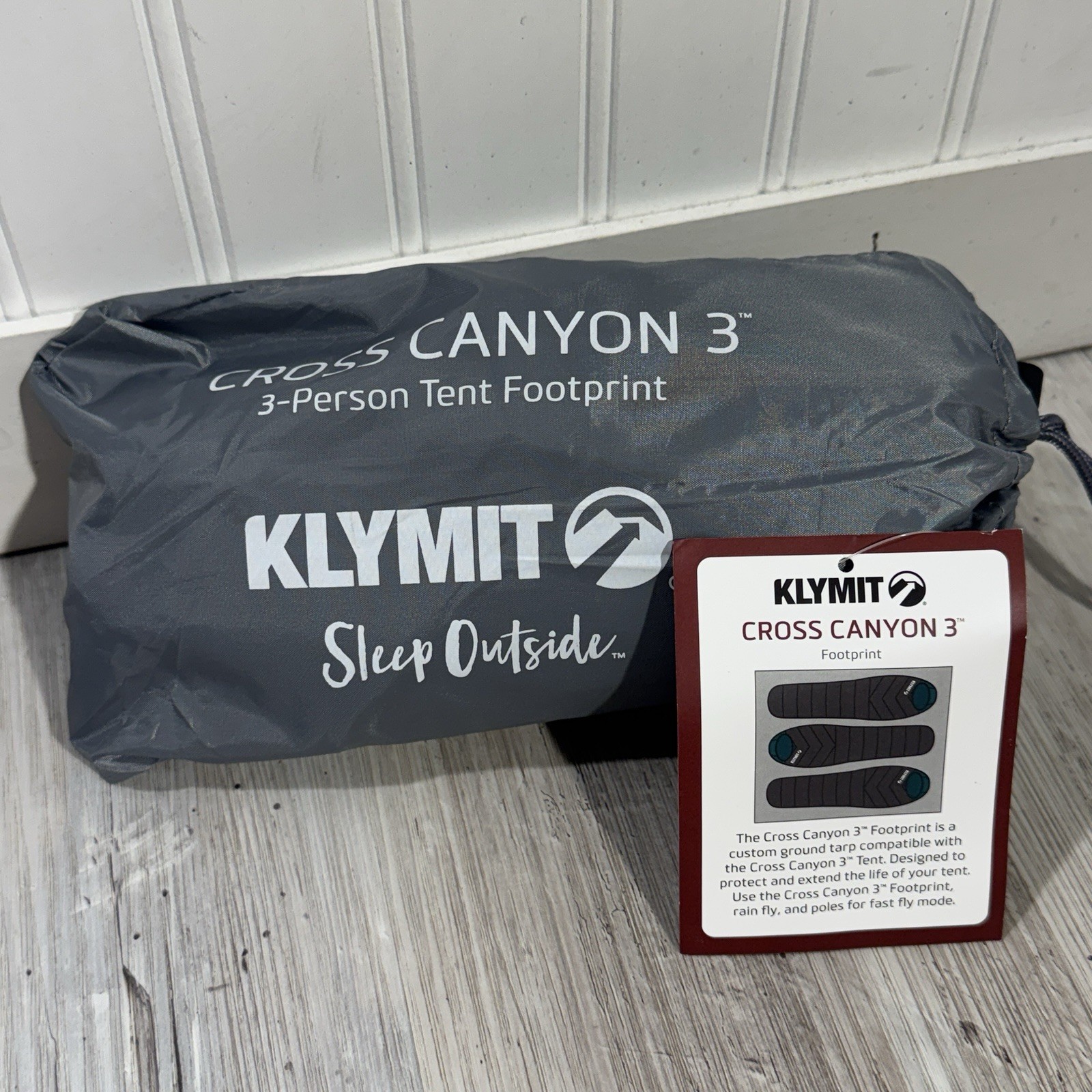 Klymit Cross Canyon 3 Footprint 84x73 13oz Camping Hiking Ground Tarp Klymit Cross Canyon 3 Footprint 84x73 13oz Camping Hiking Ground Tarp