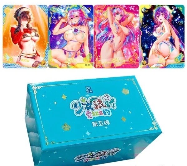 Goddess Maiden Girl Party 5 Card Anime Spicy Waifu 18 Pack Booster Box New