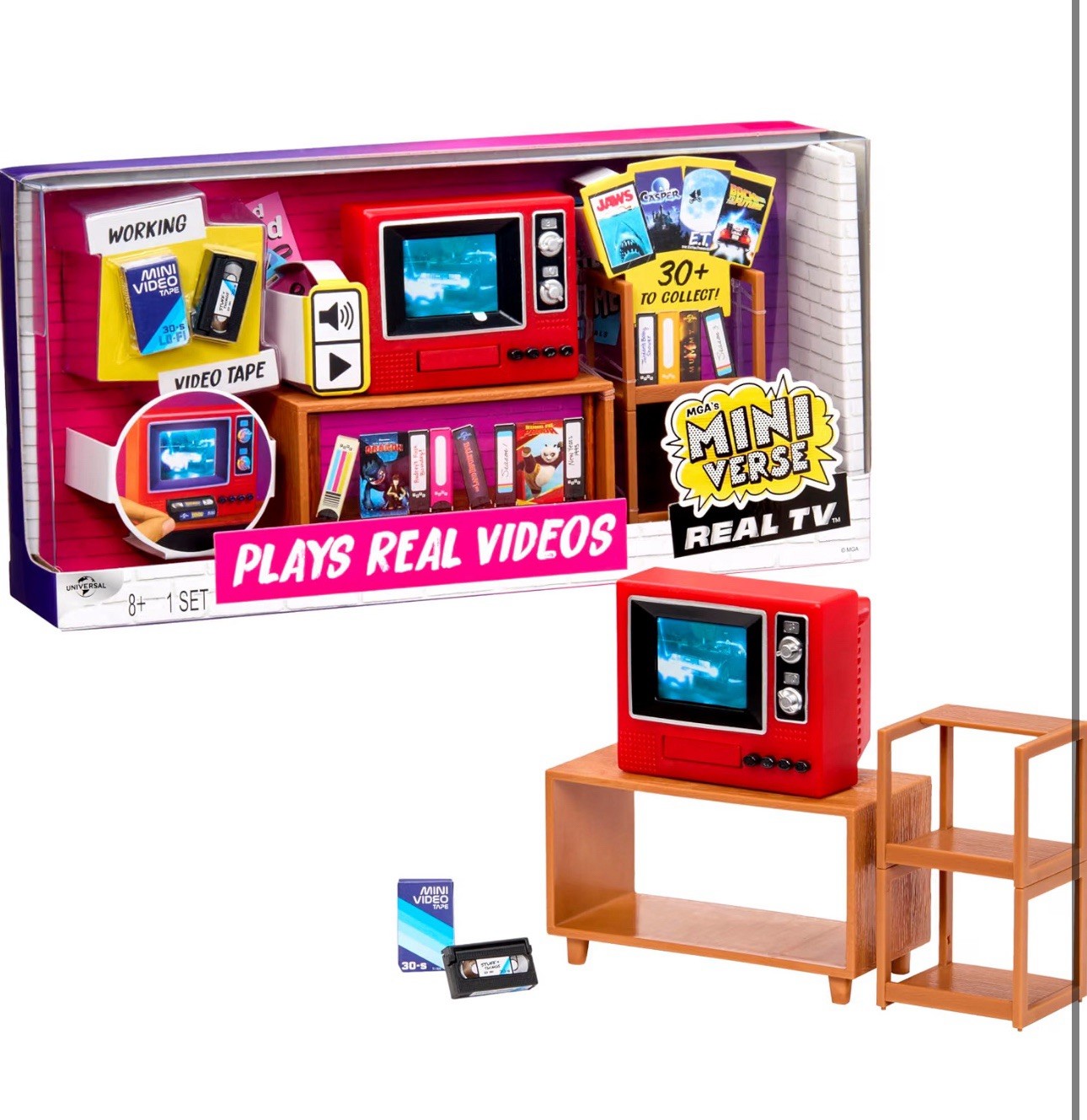PRESALE, Miniverse 📺 Mini Real TV VHS Video Player Set MGA’s NEW.