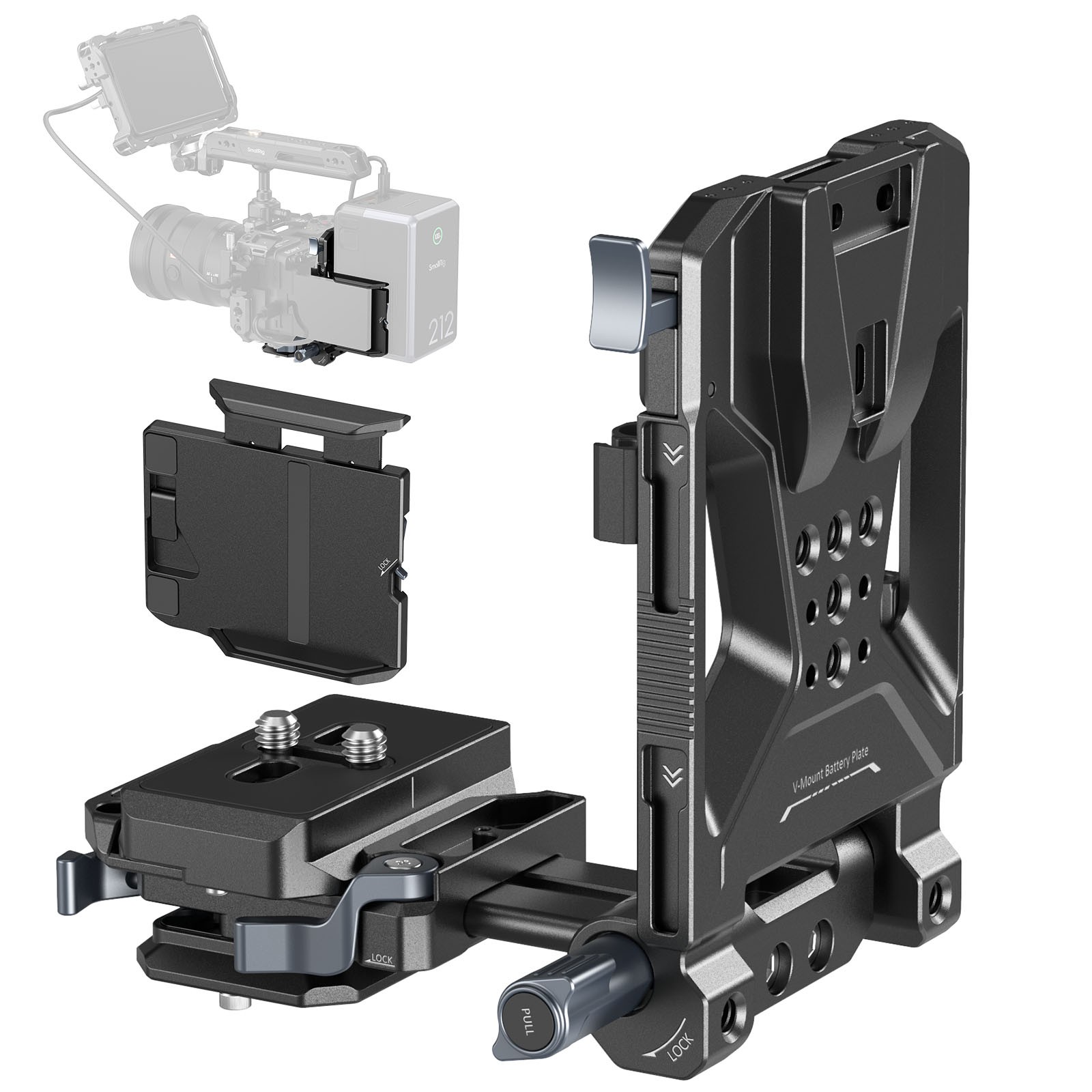 SmallRig V Mount Battery Plate Kit Pro w/QR Plate for Arca for Mirrorless/DSLR