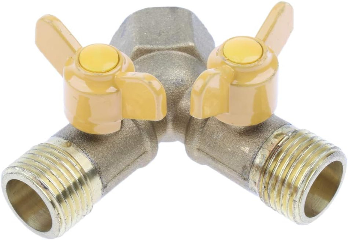 1 Pc Brass Two Way Natural Gas Pipe Splitter Connector Piece Adapter Valve 1 Pc Brass Two Way Natural Gas Pipe Splitter Connector Piece Adapter Valve