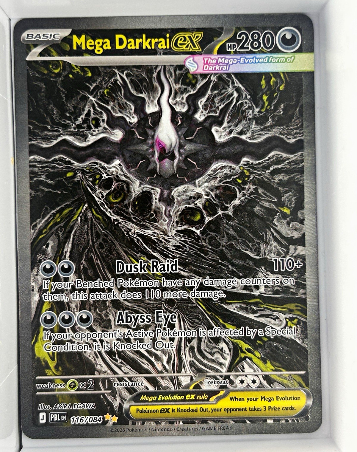 Pokemon TCG Mega Darkrai EX 116/084 PBL Special Illustration Rare NM Pokemon TCG Mega Darkrai EX 116/084 PBL Special Illustration Rare NM