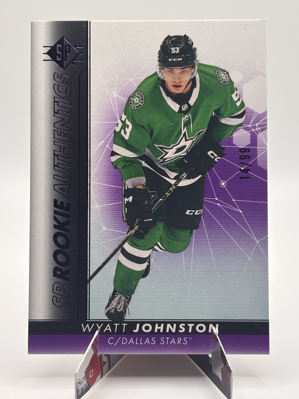 Upper Deck 2022-23 SP Authentic SP Rookie Authentics Wyatt Johnston RC #112 /99