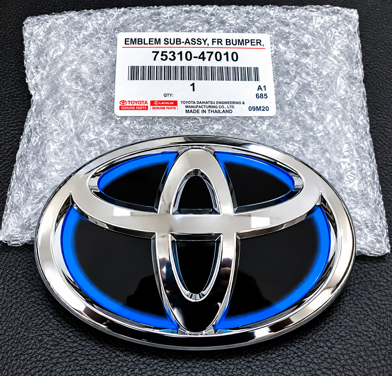Toyota Prius Hybrid 2010-2017 Front Grille Emblem Blue Silver Badge Replacement