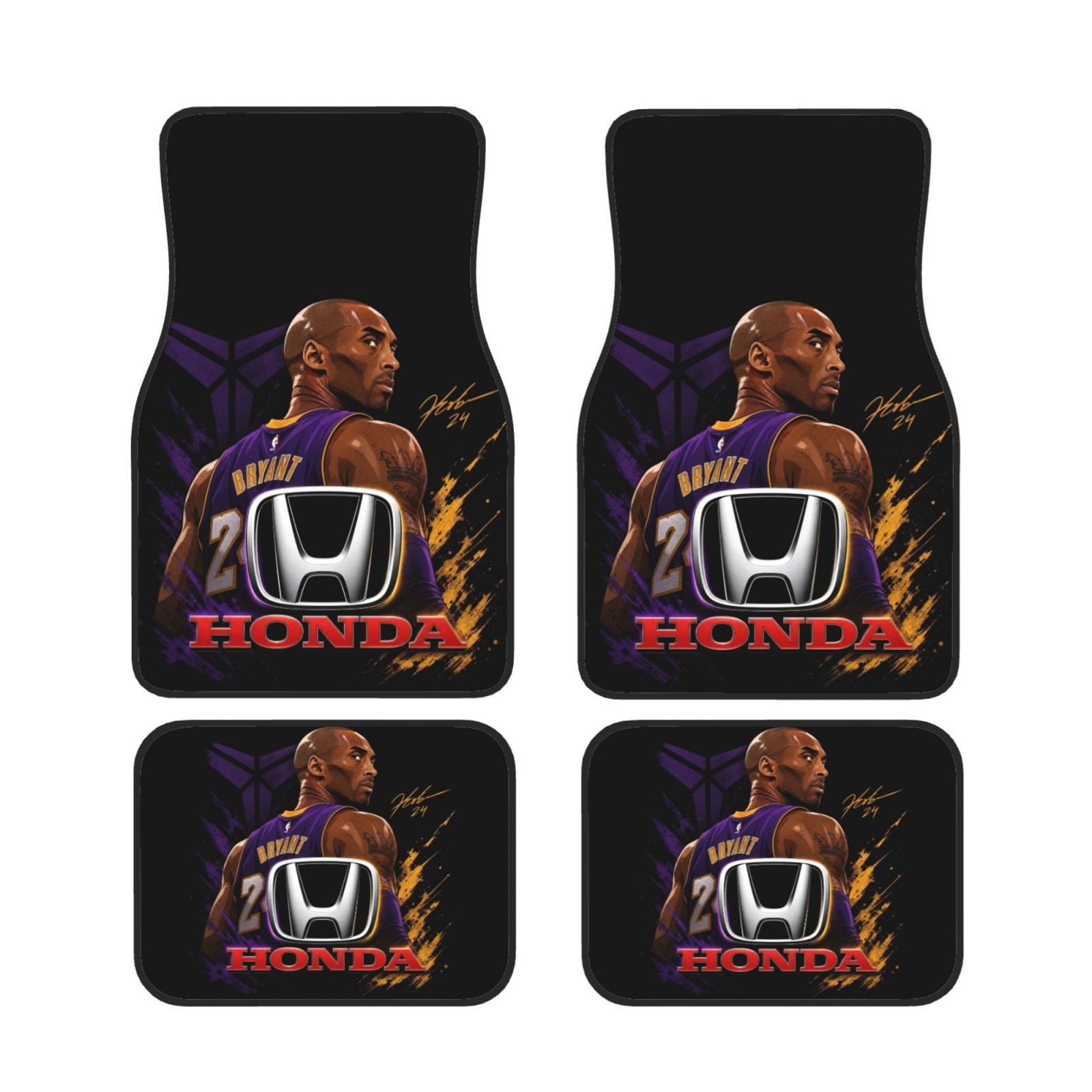 Honda 4PCS Universal Car Floor Mats Auto Carpets Interior Trim Accessories