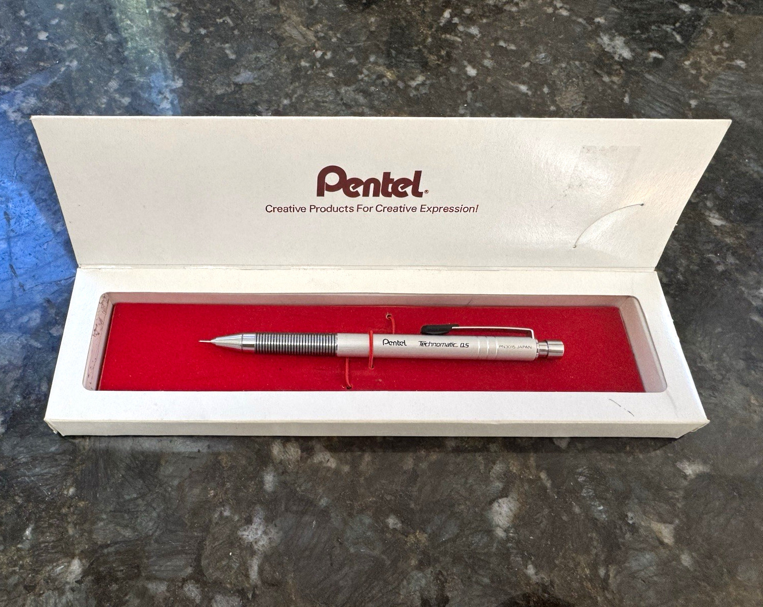 Pentel Technomatic PN3015 0.5mm Mechanical Pencil Silver in Case/Box