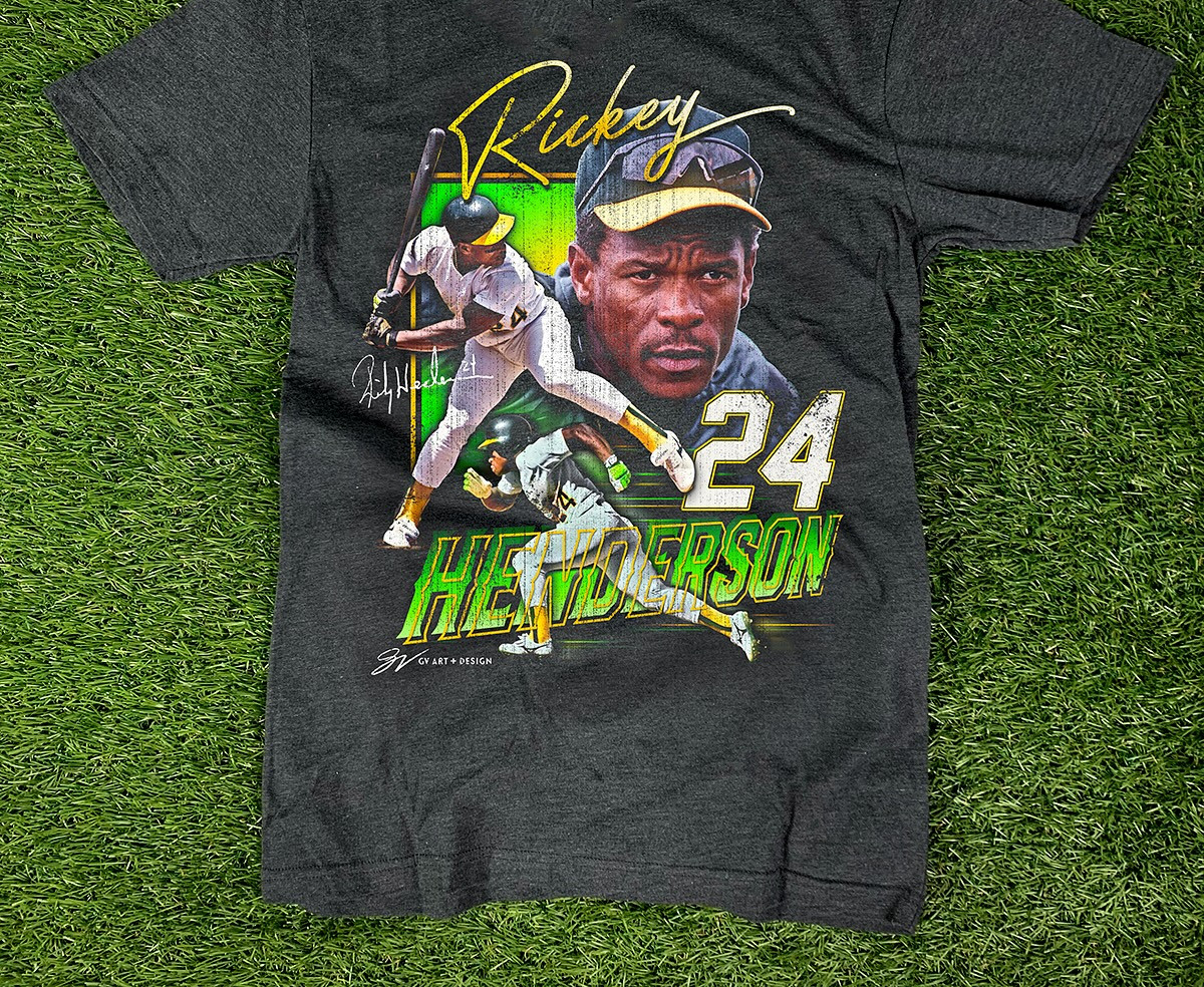 Collection Rickey Henderson Dark Heather All Size S-5Xl Tee Shirt Collection Rickey Henderson Dark Heather All Size S-5Xl Tee Shirt