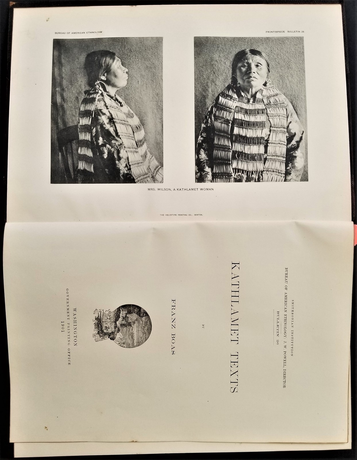 1901 antique Native American Indian KATHLAMET FOLK LURE myths tales language