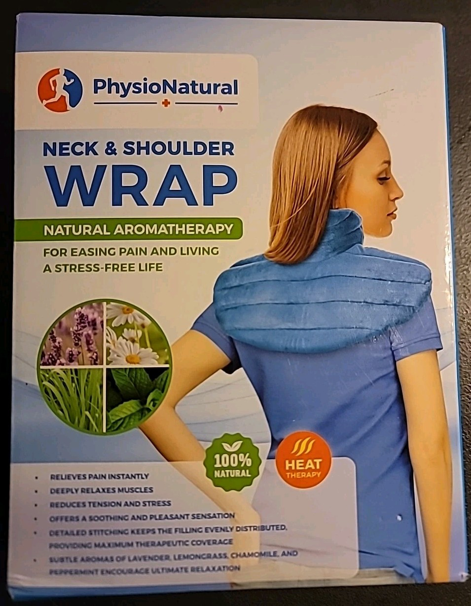 PhysioNatural Neck & Shoulder Wrap Natural Aromatherapy For Easing Pain & Stress