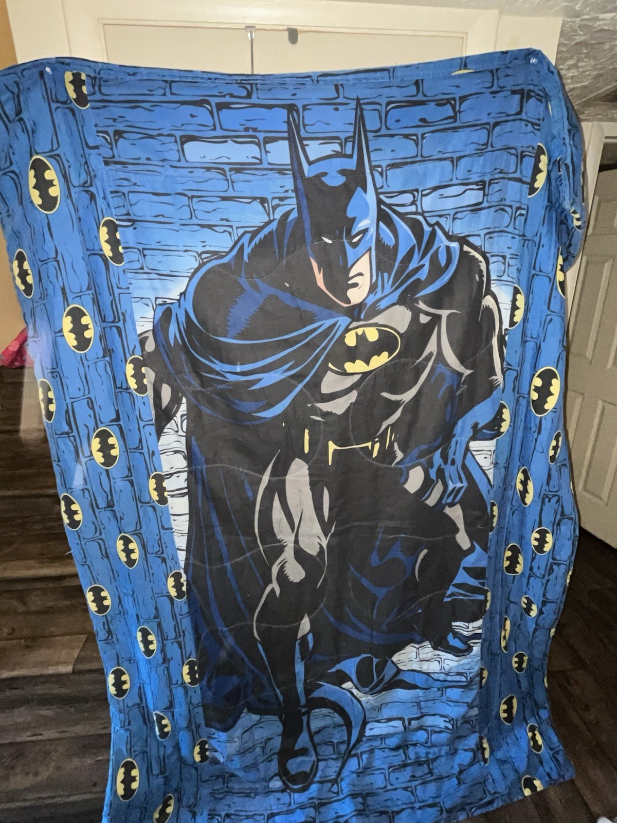 Vintage 2005 Batman Twin Comforter Blue Brick Y2K DC Comics Bedding Vintage 2005 Batman Twin Comforter Blue Brick Y2K DC Comics Bedding