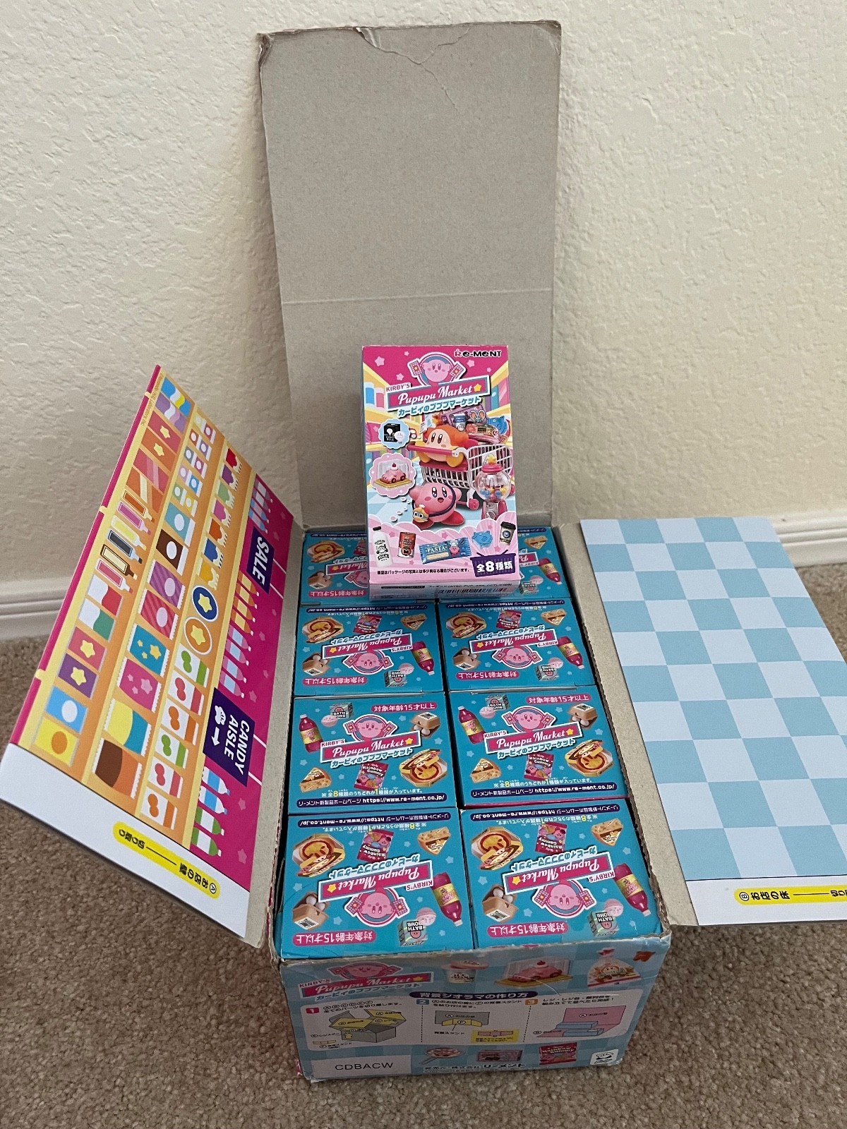 Re-Ment Kirby Pupupu Market Miniature Figurine Set w/ Original Opened 8 Boxes