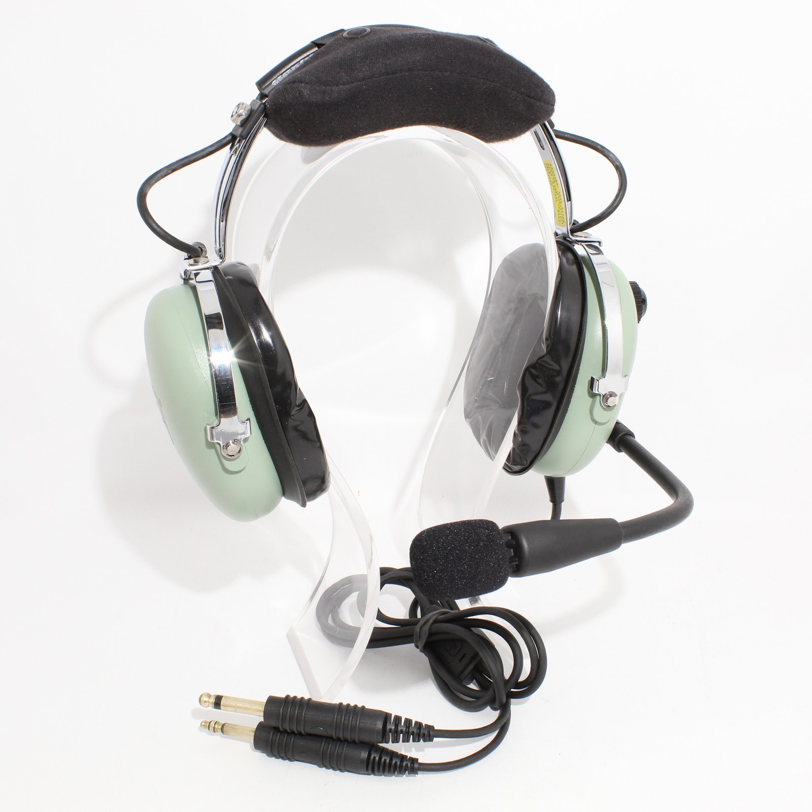 Very Good David Clark H10-13.4 Dual GA Plugs Aviation Headset Straight Cable