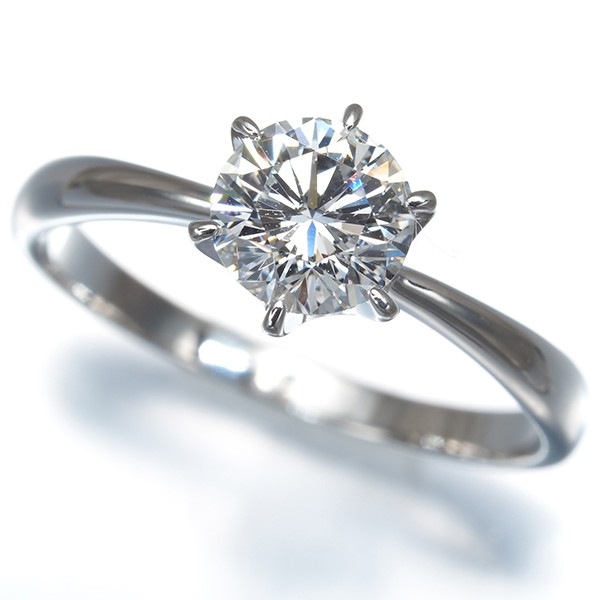 Auth TASAKI Ring Diamond 0.79ct Solitaire  US6-6.25 900 Platinum