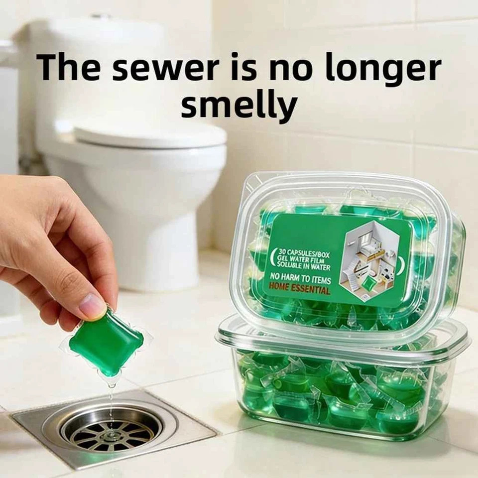 Drain Freshener Pods Sink Odor Eliminator Gel Water Soluble Deodorizer US Drain Freshener Pods Sink Odor Eliminator Gel Water Soluble Deodorizer US