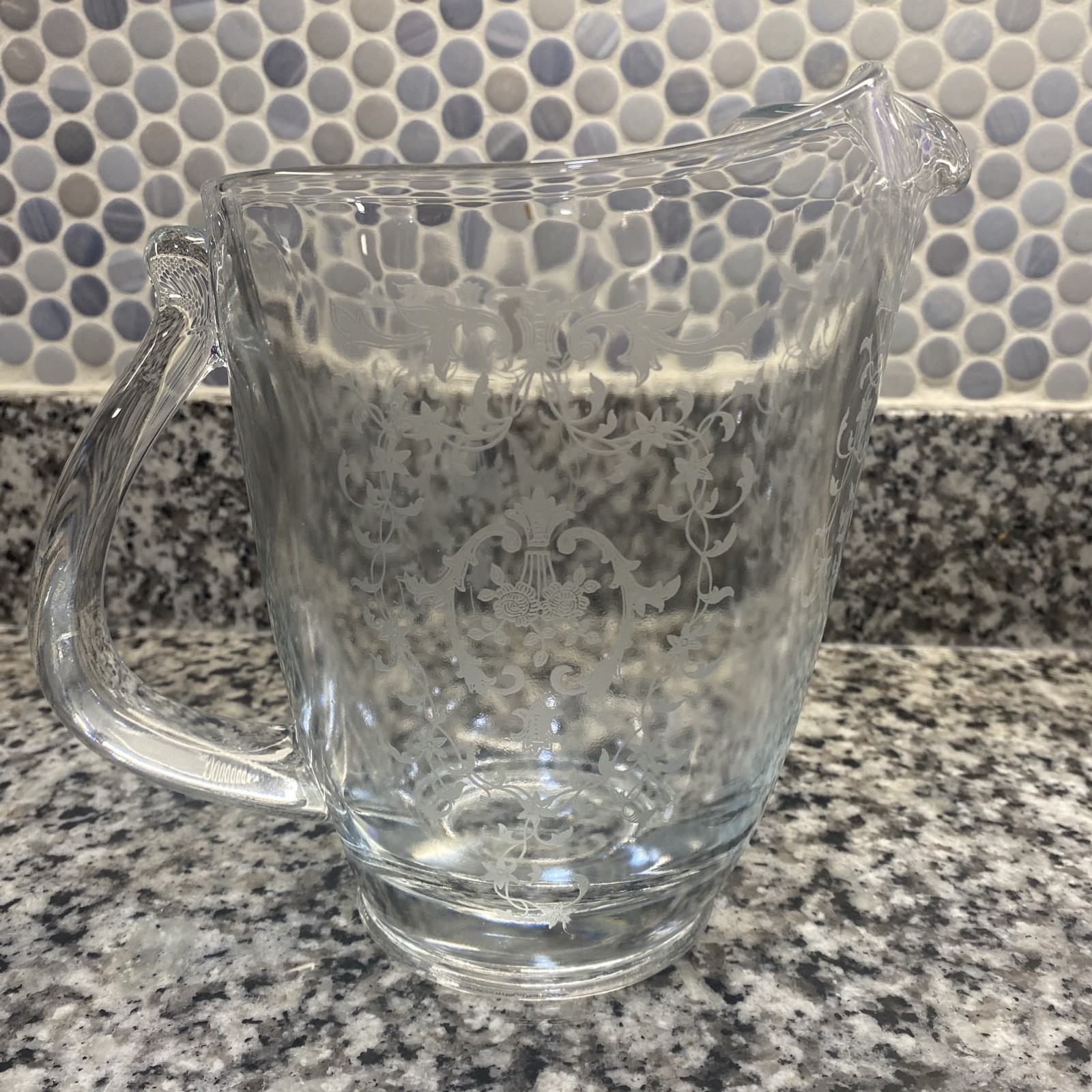 Super Rare Fostoria Navarre 44Oz Ice Lip Pitcher Super Rare Fostoria Navarre 44Oz Ice Lip Pitcher