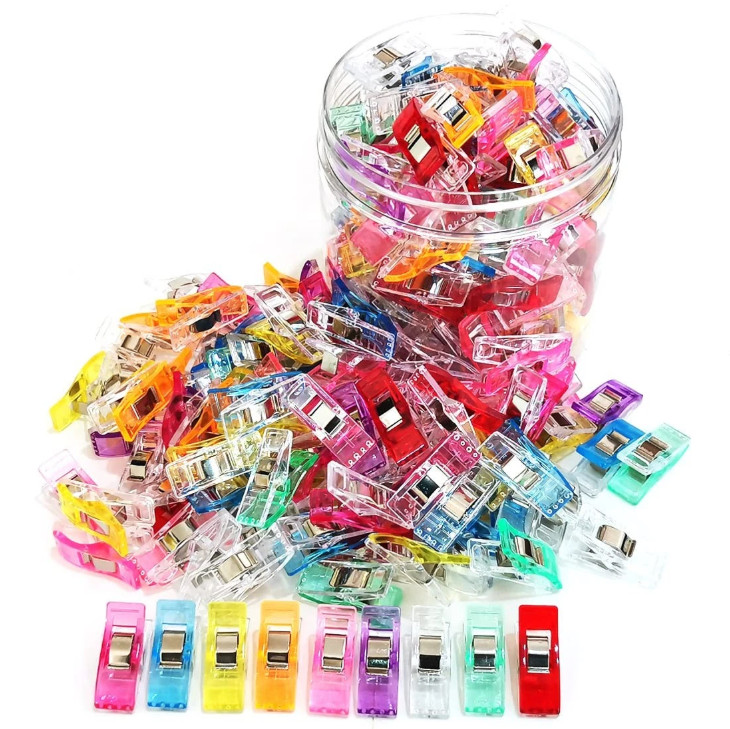 Sewing Clips, 100 Pcs with Plastic Box, Premium Quilting Clips for Supplies C... Sewing Clips, 100 Pcs with Plastic Box, Premium Quilting Clips for Supplies C...