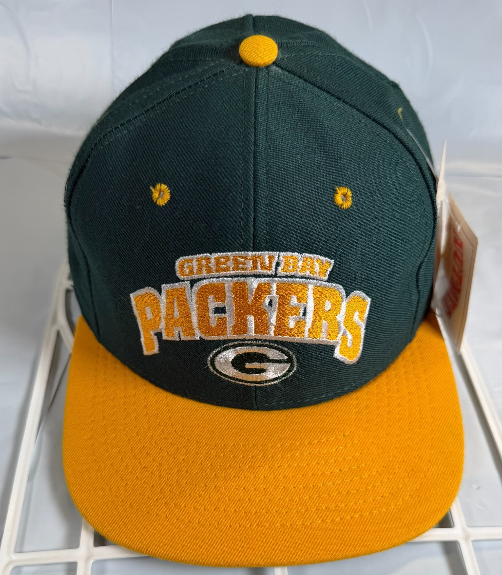 VTG American Needle Green Bay Packers NFL Football Snapback Hat  USA Nutmeg